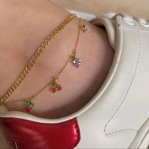 3/$30 💛 Fruit Charm Layered Anklet